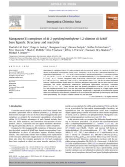Manganese(II) complexes of di-2-pyridinylmethylene-1,2