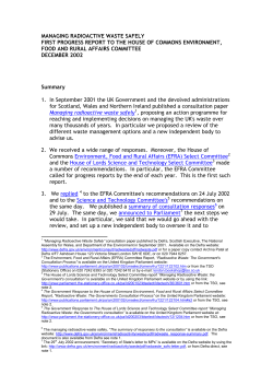 managing radioactive waste safely first progress