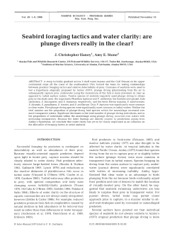 Seabird foraging tactics and water clarity: are plunge divers really in