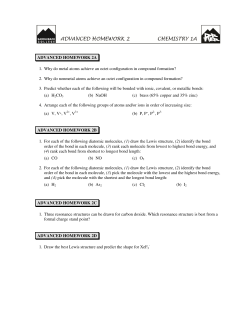 ADVANCED HOMEWORK 2A 1. Why do metal atoms achieve an
