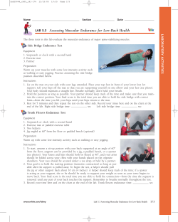 LAB 5.3 Assessing Muscular Endurance for Low