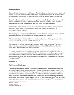 Revelation Chapter 12 Chapters 1-‐9, for the