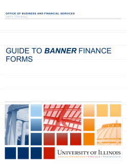 Guide to Banner Finance Forms