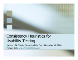 Consistency Heuristics for Usability Testing