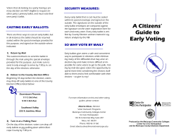 guide to early voting - Chancellor