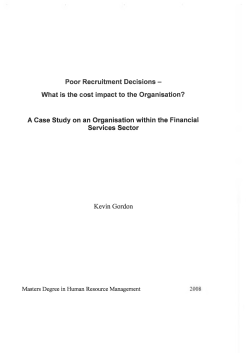 Poor Recruitment Decisions
