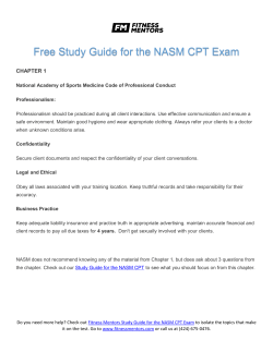 Free Study Guide for the NASM CPT Exam