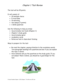 Chapter 3 Test Review