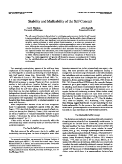 Stability and Malleability of the Self-Concept