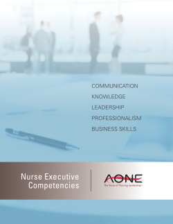 AONE Nurse Executive Competencies