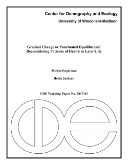 Center for Demography and Ecology