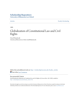 Globalization of Constitutional Law and Civil Rights