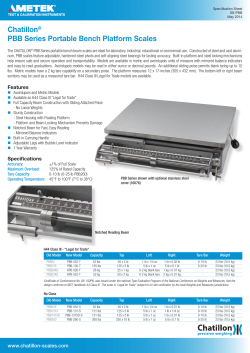 Chatillon&reg; PBB Series Portable Bench Platform Scales