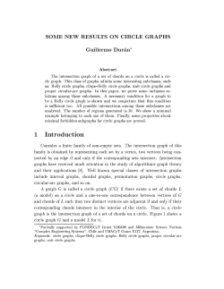 SOME NEW RESULTS ON CIRCLE GRAPHS Guillermo - MAT-UnB