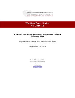 A Tale of Two Runs: Depositor Responses to Bank Solvency Risk