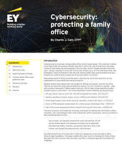 Cybersecurity: protecting a family office