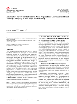 A Literature Review on the Scenario Based Preparedness