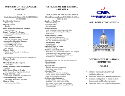 OFFICERS OF THE GENERAL ASSEMBLY SENATE OFFICERS OF