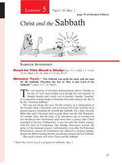 Christ and the Sabbath - Adult Bible Study Guide