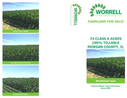 74 CLASS A ACRES 100% TILLABLE MORGAN COUNTY, IL