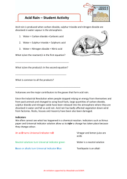 Acid Rain &ndash; Student Activity File