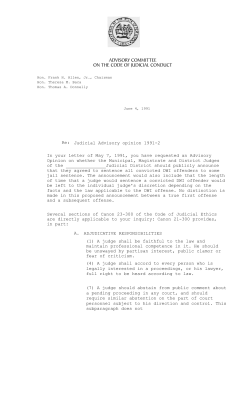 ADVISORY COMMITTEE ON THE CODE OF JUDICIAL CONDUCT