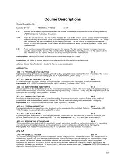 Course Descriptions