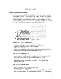 A. A normal variant Early repolarization is most often
