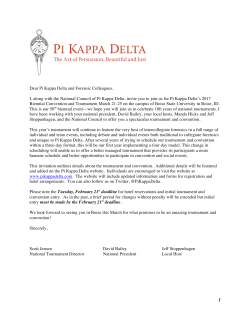 Dear Pi Kappa Delta and Forensic Colleagues