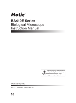 BA410E Series Biological Microscope Instruction Manual