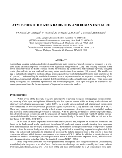 atmospheric ionizing radiation and human