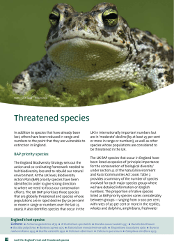 Threatened species - Natural England publications