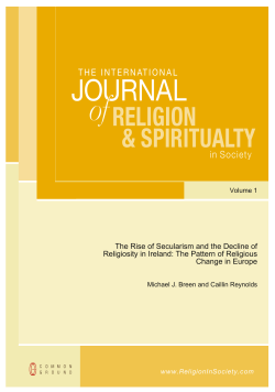 The Rise of Secularism and the Decline of Religiosity in