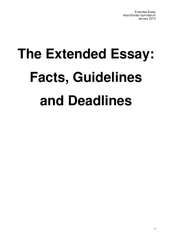 The Extended Essay - Ikast