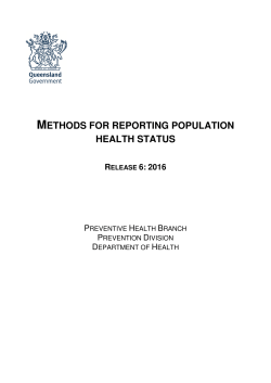 Methods for reporting population health status