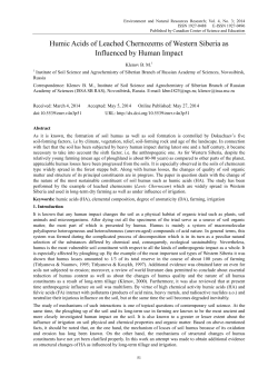 Humic Acids of Leached Chernozems of Western Siberia as