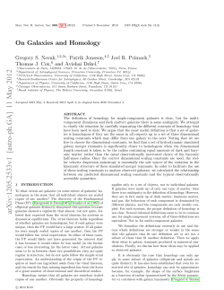 On Galaxies and Homology