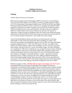 Facilities Subgroup Final Report - JMU Library