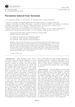 Percolation-induced frost formation - Dadun
