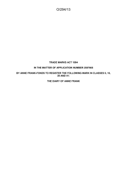 O/294/13 - Intellectual Property Office