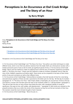 Perceptions in An Occurrence at Owl Creek Bridge and The Story of