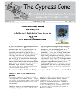 May 2011 - Santa Cruz CNPS