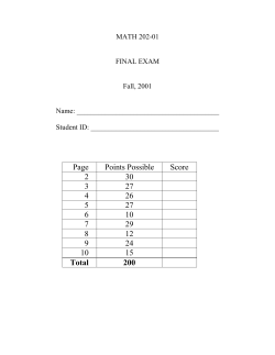 Page Points Possible Score 2 30 3 27 4 26 5 27 6 10 7