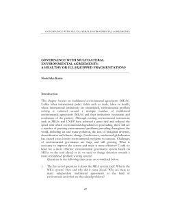 governance with multilateral environmental agreements