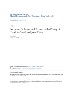 Escapism, Oblivion, and Process in the Poetry of Charlotte Smith