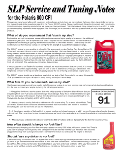 Service and Tuning Notes for the Polaris 800 CFI