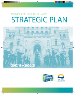 strategic plan - BC Budget - Province of British Columbia