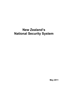 New Zealand`s National Security System