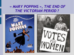 « MARY POPPINS », THE END OF THE VICTORIAN PERIOD ?