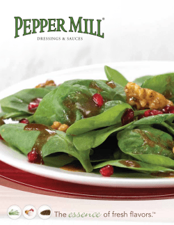 The essenceof fresh flavors.